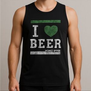 Vonzipper size Large tank top I love beer